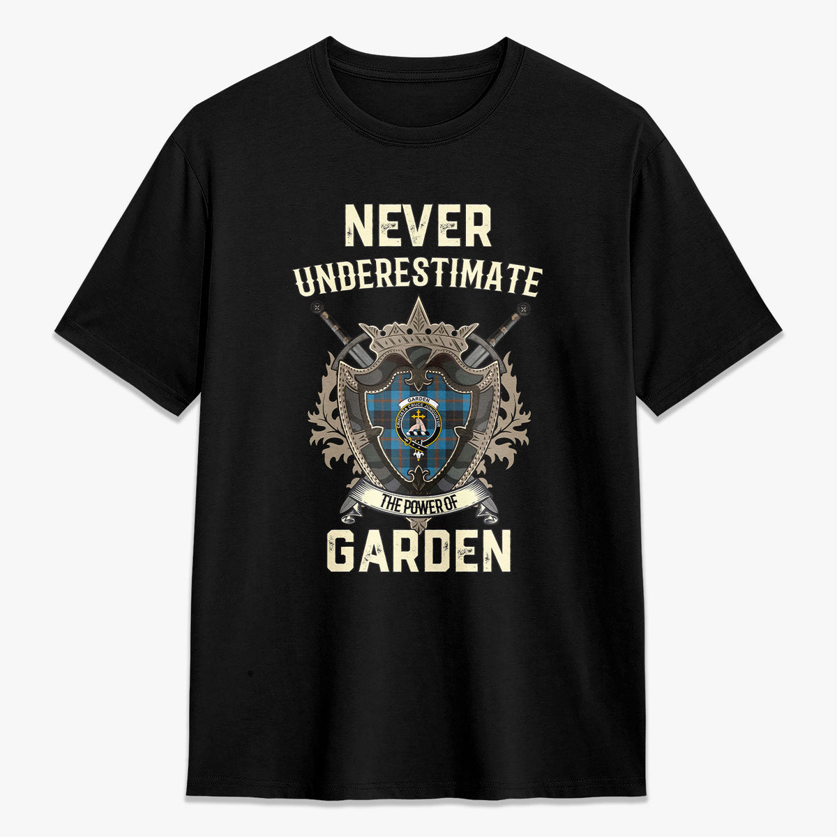 Garden Tartan Crest 2D T-shirt - Never Underestimate Style
