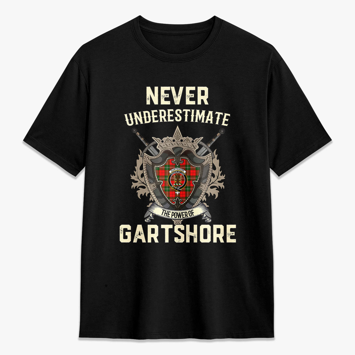 Gartshore Tartan Crest 2D T-shirt - Never Underestimate Style