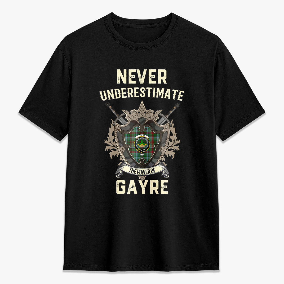 Gayre Tartan Crest 2D T-shirt - Never Underestimate Style