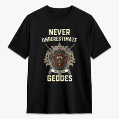 Geddes Tartan Crest 2D T-shirt - Never Underestimate Style