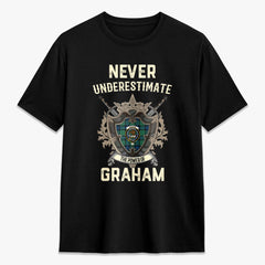 Graham of Menteith Ancient Tartan Crest 2D T-shirt - Never Underestimate Style