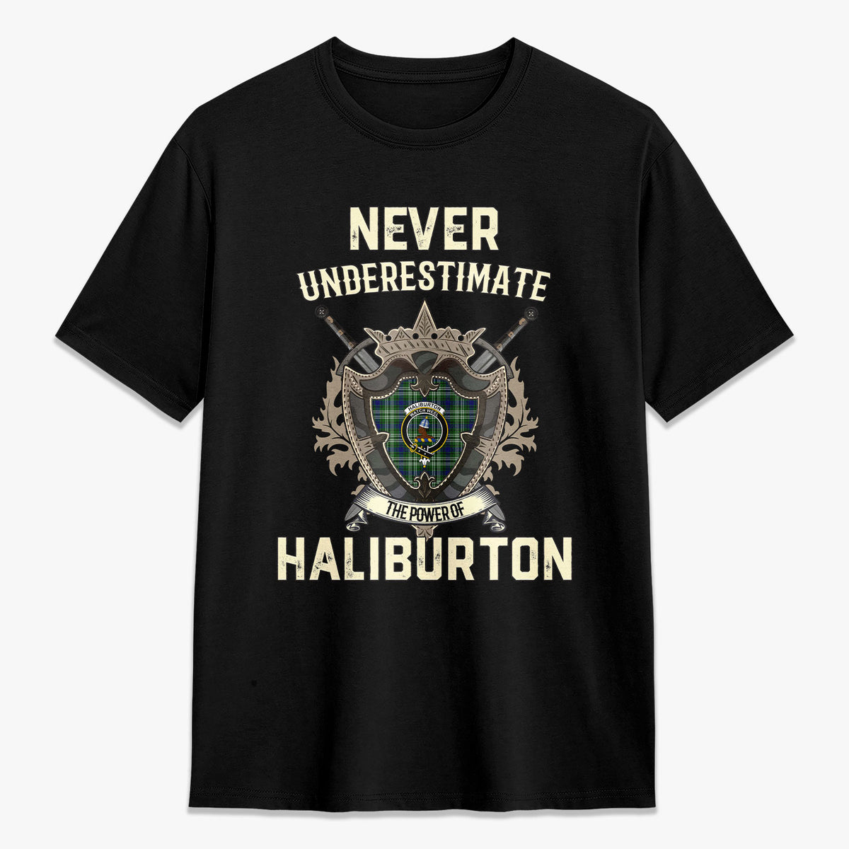 Haliburton Tartan Crest 2D T-shirt - Never Underestimate Style