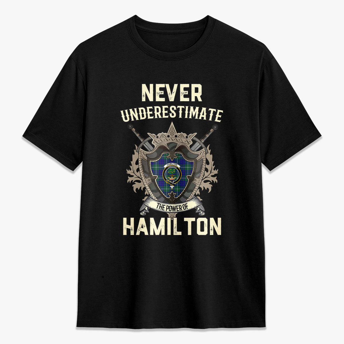 Hamilton Hunting Modern Tartan Crest 2D T-shirt - Never Underestimate Style