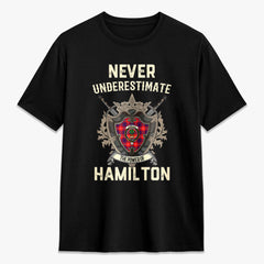 Hamilton Modern Tartan Crest 2D T-shirt - Never Underestimate Style