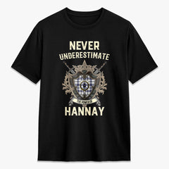 Hannay Modern Tartan Crest 2D T-shirt - Never Underestimate Style