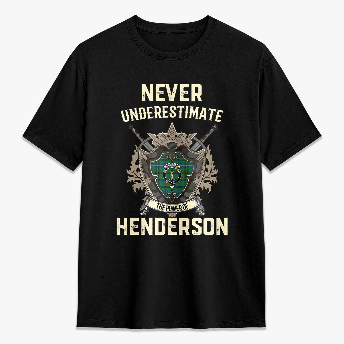 Henderson Ancient Tartan Crest 2D T-shirt - Never Underestimate Style