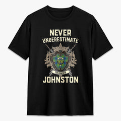 Johnston Ancient Tartan Crest 2D T-shirt - Never Underestimate Style