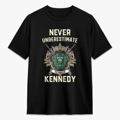 Kennedy Ancient Tartan Crest 2D T-shirt - Never Underestimate Style