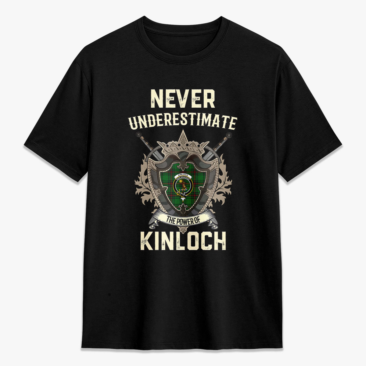Kinloch Tartan Crest 2D T-shirt - Never Underestimate Style