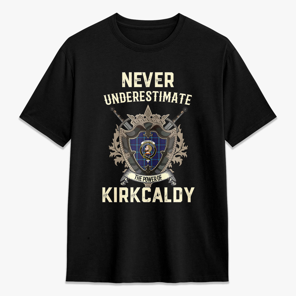 Kirkcaldy Tartan Crest 2D T-shirt - Never Underestimate Style