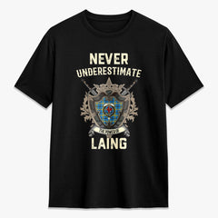 Laing Tartan Crest 2D T-shirt - Never Underestimate Style