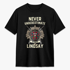 Lindsay Modern Tartan Crest 2D T-shirt - Never Underestimate Style