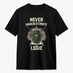 Logie Tartan Crest 2D T-shirt - Never Underestimate Style