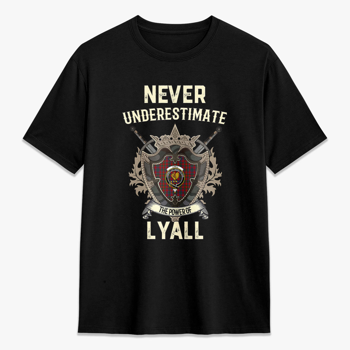 Lyall Tartan Crest 2D T-shirt - Never Underestimate Style