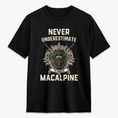 MacAlpine Modern Tartan Crest 2D T-shirt - Never Underestimate Style