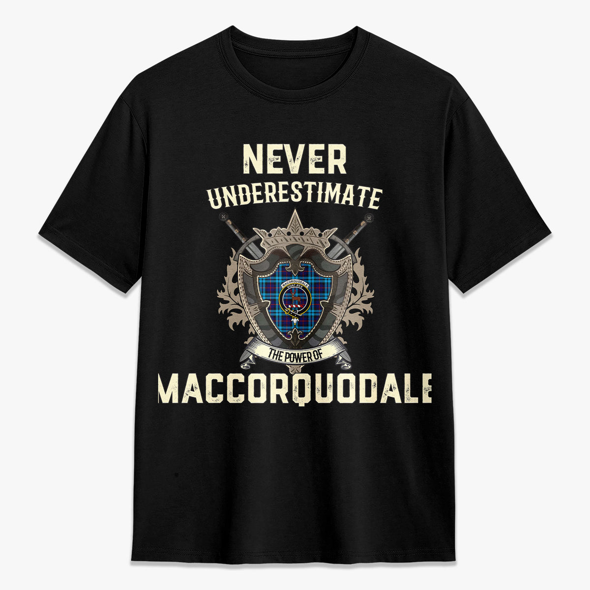 MacCorquodale Tartan Crest 2D T-shirt - Never Underestimate Style