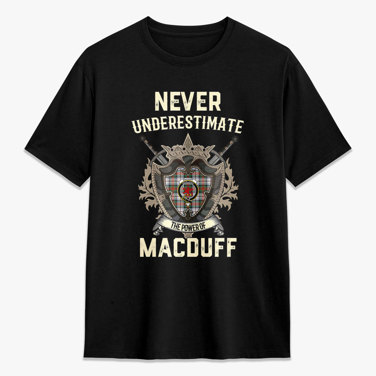 MacDuff Dress Ancient Tartan Crest 2D T-shirt - Never Underestimate Style