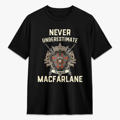 MacFarlane Ancient Tartan Crest 2D T-shirt - Never Underestimate Style