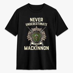 MacKinnon Hunting Modern Tartan Crest 2D T-shirt - Never Underestimate Style
