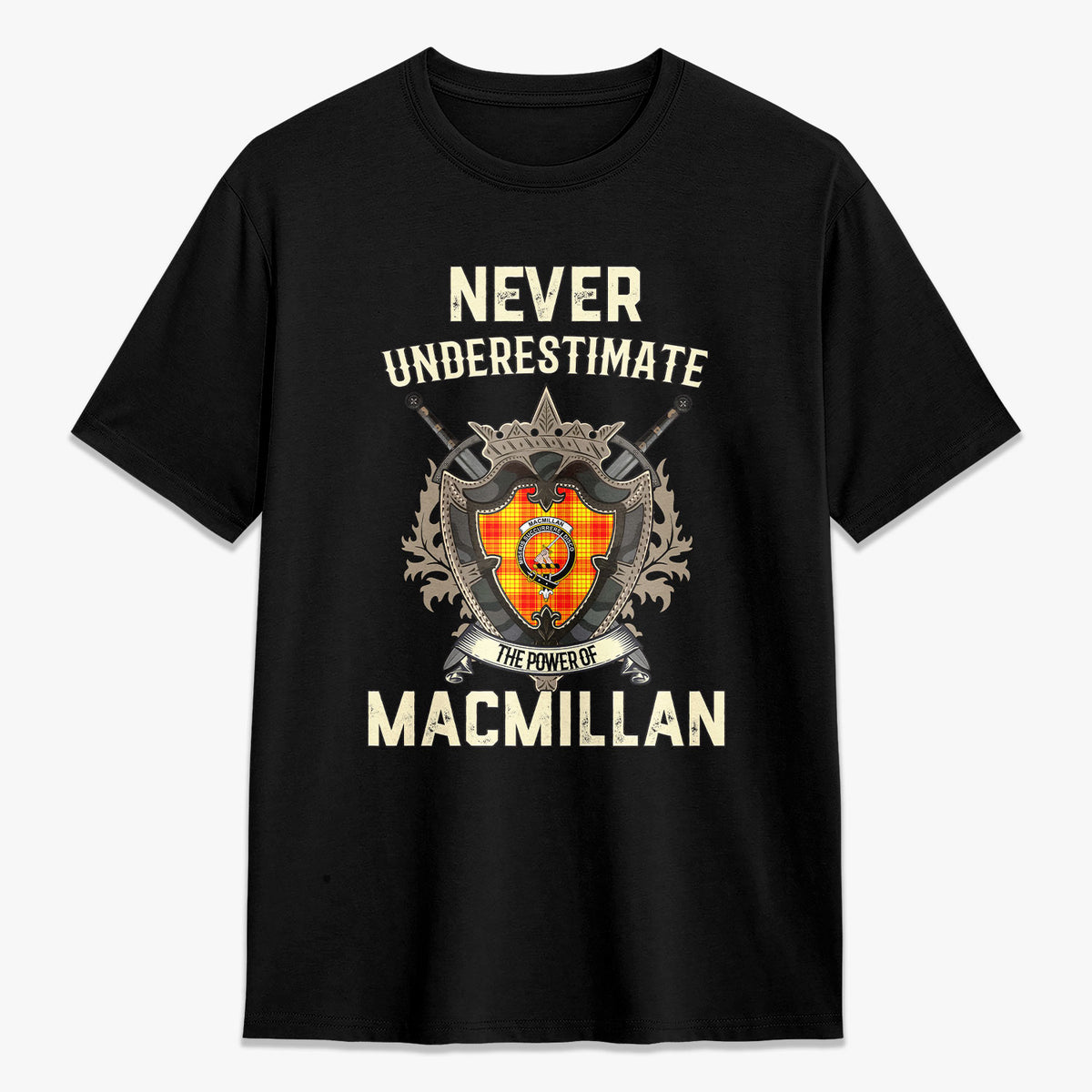 MacMillan Clan Tartan Crest 2D T-shirt - Never Underestimate Style