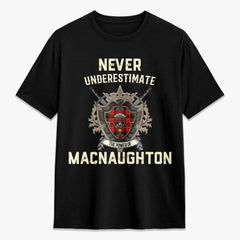 MacNaughton Modern Tartan Crest 2D T-shirt - Never Underestimate Style