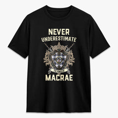 MacRae Dress Modern Tartan Crest 2D T-shirt - Never Underestimate Style