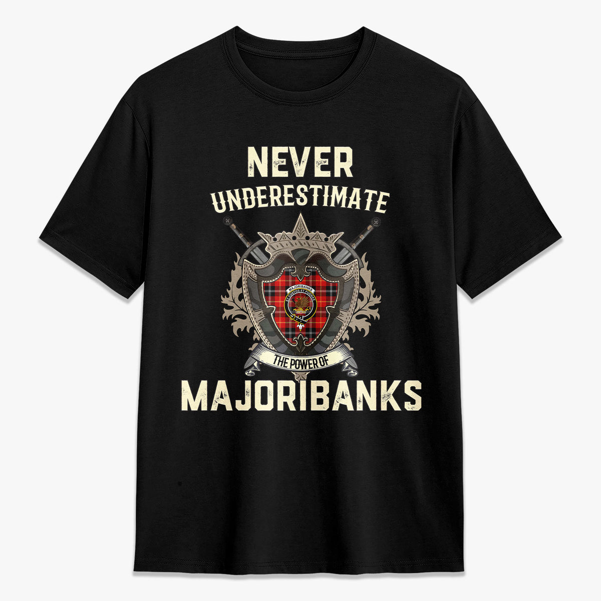 Majoribanks Tartan Crest 2D T-shirt - Never Underestimate Style