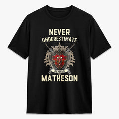 Matheson Modern Tartan Crest 2D T-shirt - Never Underestimate Style