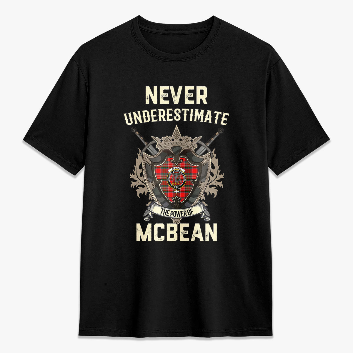 McBean Tartan Crest 2D T-shirt - Never Underestimate Style