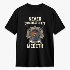 McBeth Ancient Tartan Crest 2D T-shirt - Never Underestimate Style