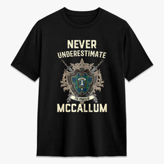 McCallum Ancient Tartan Crest 2D T-shirt - Never Underestimate Style