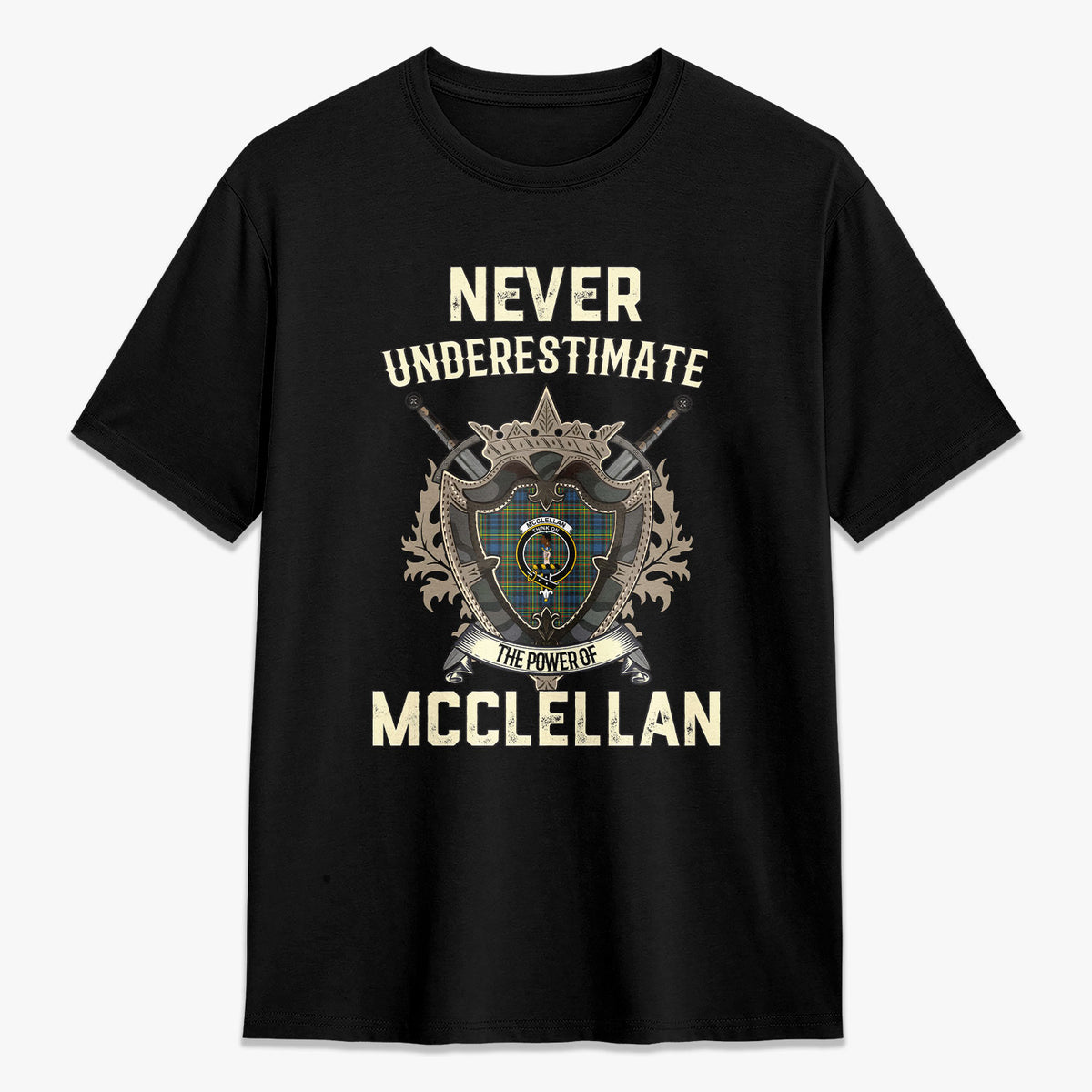 McClellan Ancient Tartan Crest 2D T-shirt - Never Underestimate Style