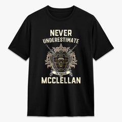 McClellan Modern Tartan Crest 2D T-shirt - Never Underestimate Style