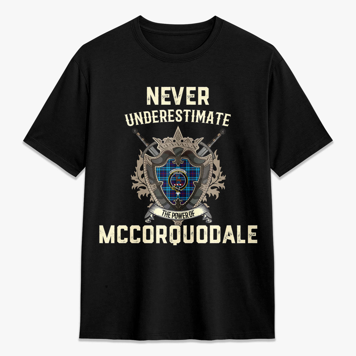 McCorquodale Tartan Crest 2D T-shirt - Never Underestimate Style