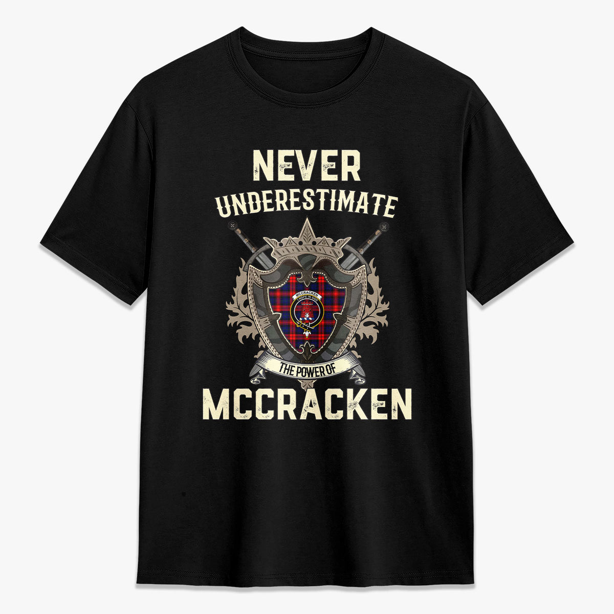 McCracken Tartan Crest 2D T-shirt - Never Underestimate Style