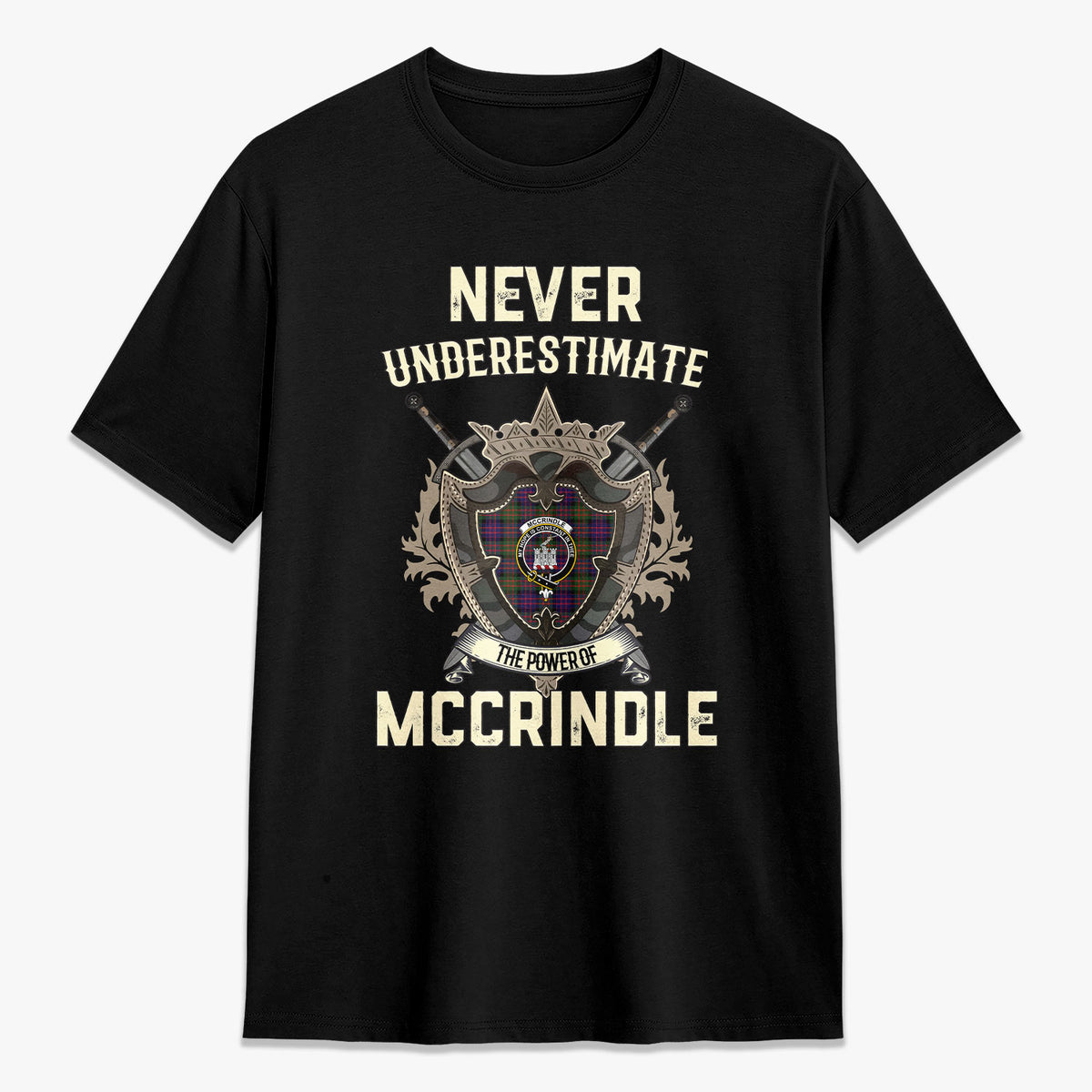 McCrindle Tartan Crest 2D T-shirt - Never Underestimate Style