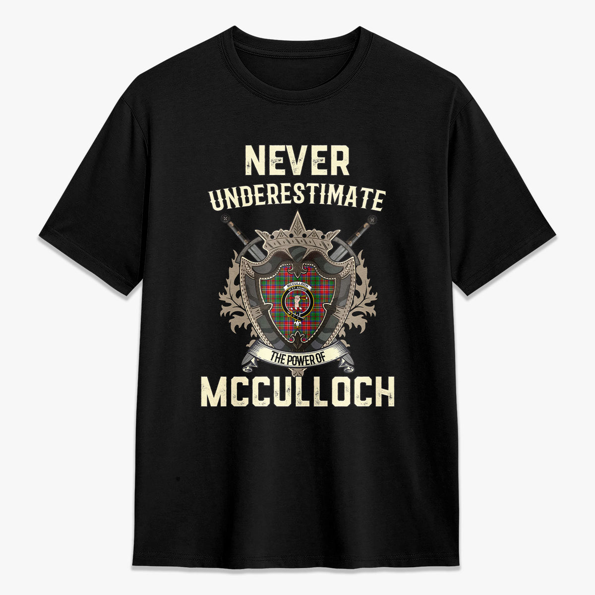 McCulloch Tartan Crest 2D T-shirt - Never Underestimate Style