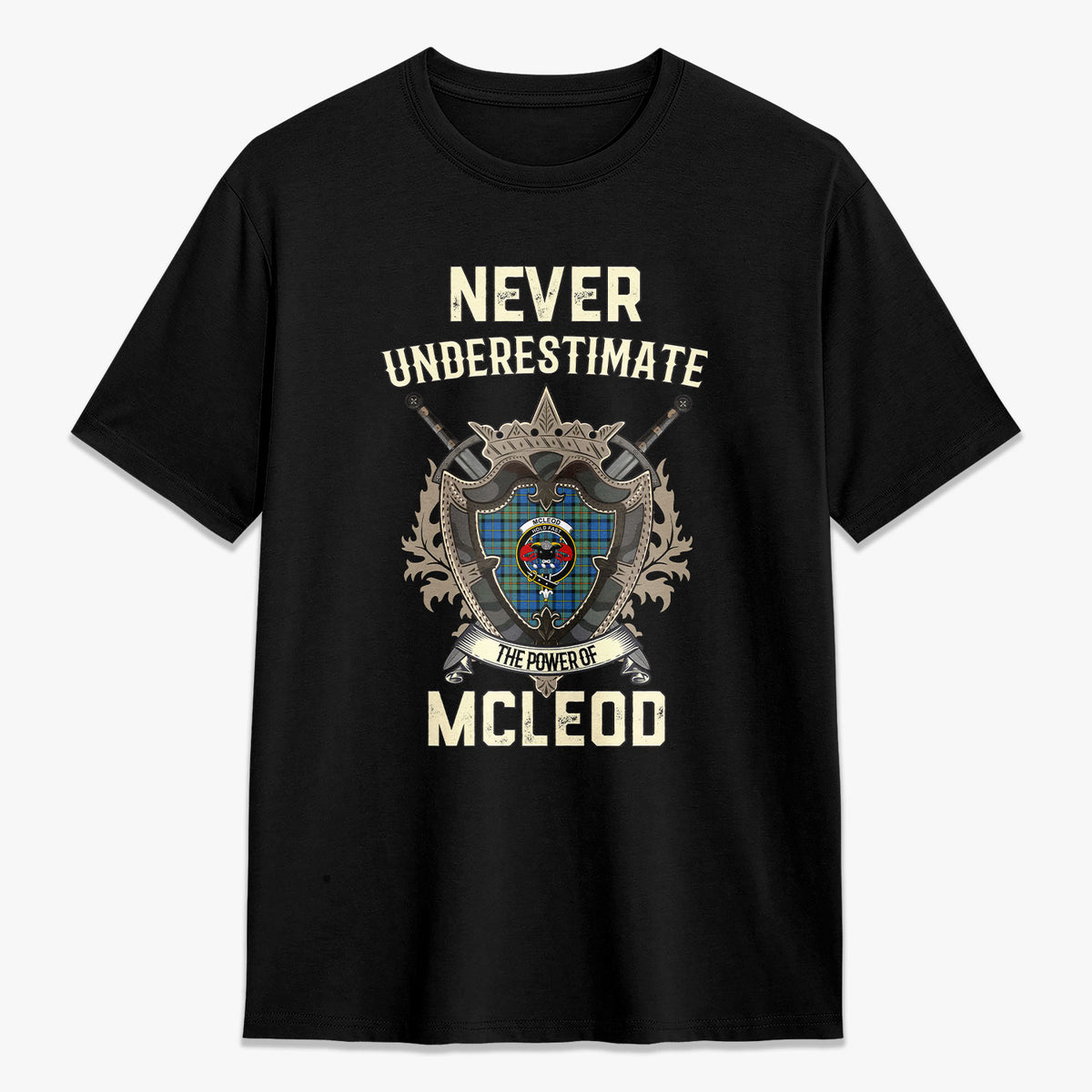 McLeod of Harris Ancient Tartan Crest 2D T-shirt - Never Underestimate Style