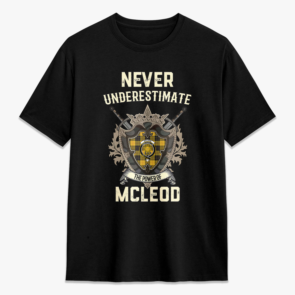 McLeod of Lewis Ancient Tartan Crest 2D T-shirt - Never Underestimate Style