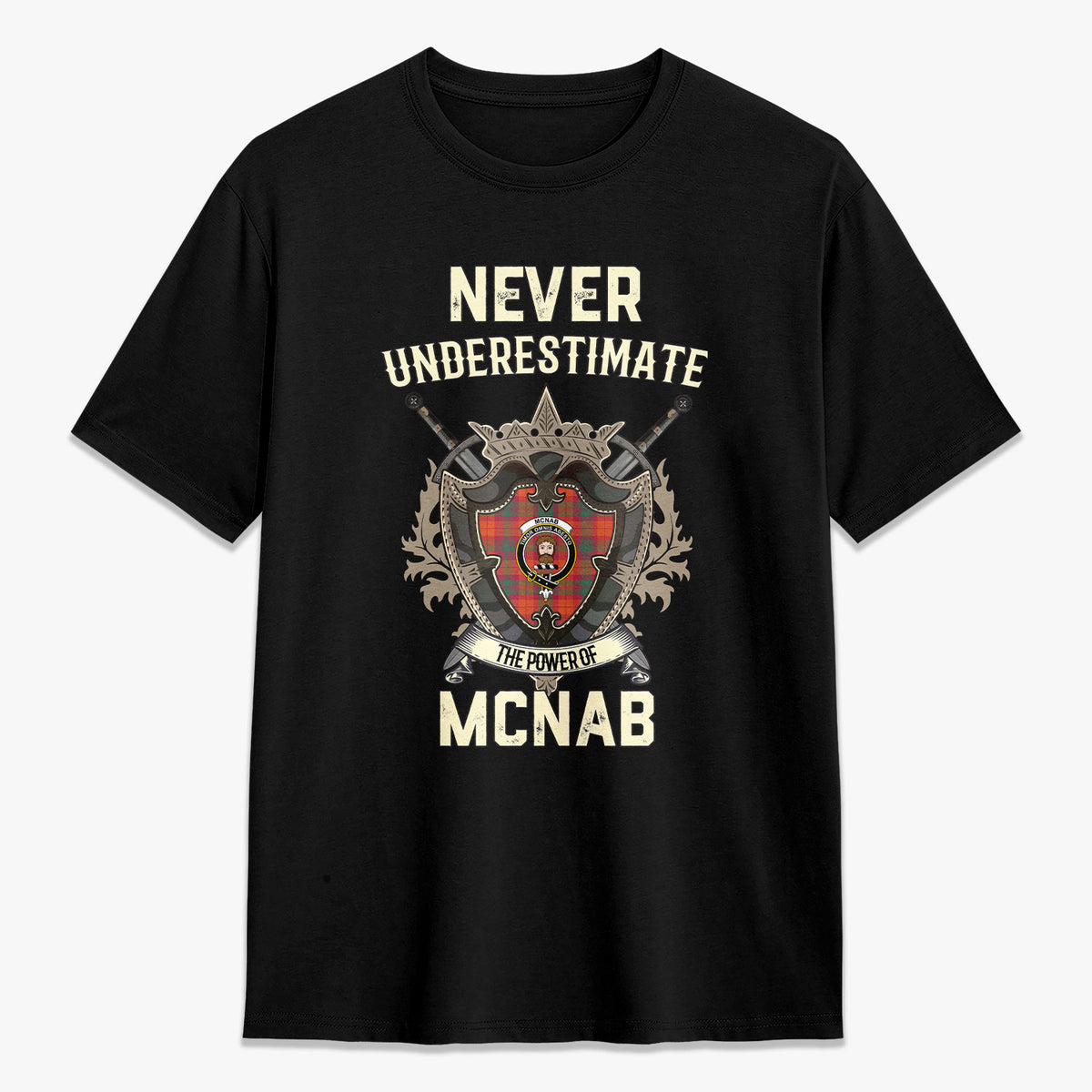 McNab Ancient Tartan Crest 2D T-shirt - Never Underestimate Style