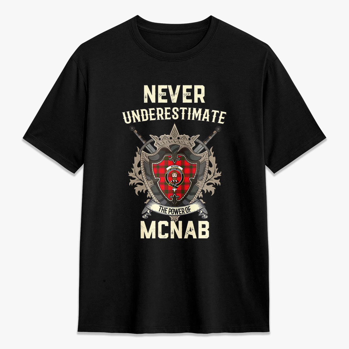 McNab Modern Tartan Crest 2D T-shirt - Never Underestimate Style