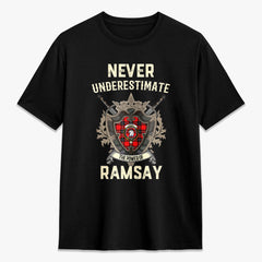 Ramsay Modern Tartan Crest 2D T-shirt - Never Underestimate Style