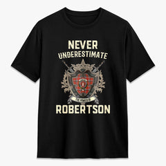 Robertson Weathered Tartan Crest 2D T-shirt - Never Underestimate Style