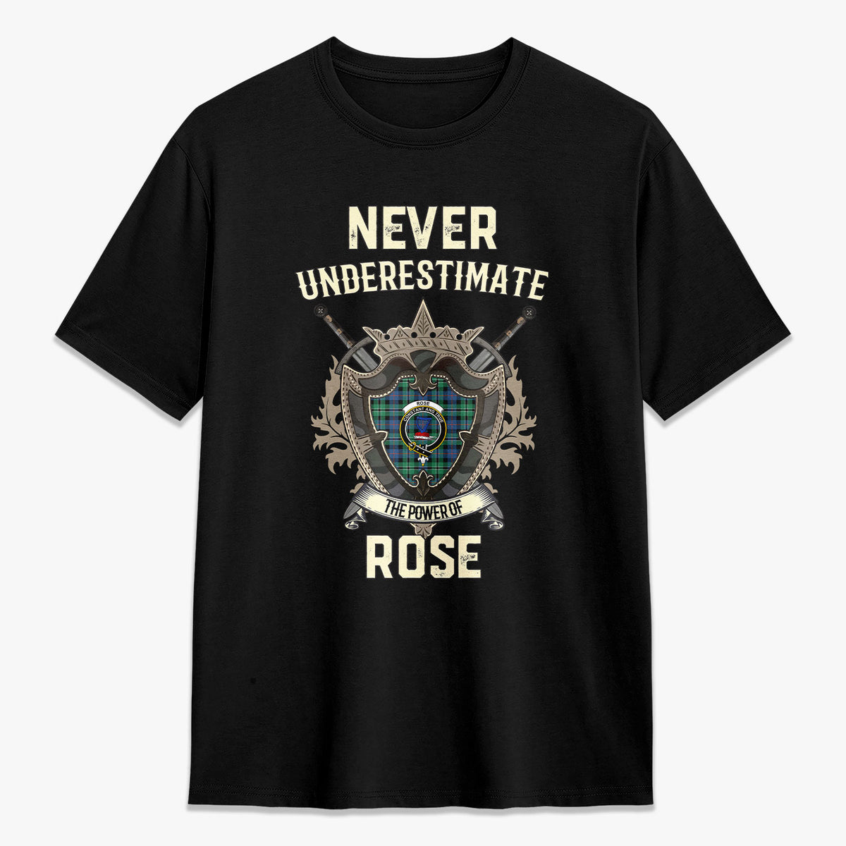 Rose Hunting Ancient Tartan Crest 2D T-shirt - Never Underestimate Style