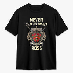 Ross Modern Tartan Crest 2D T-shirt - Never Underestimate Style