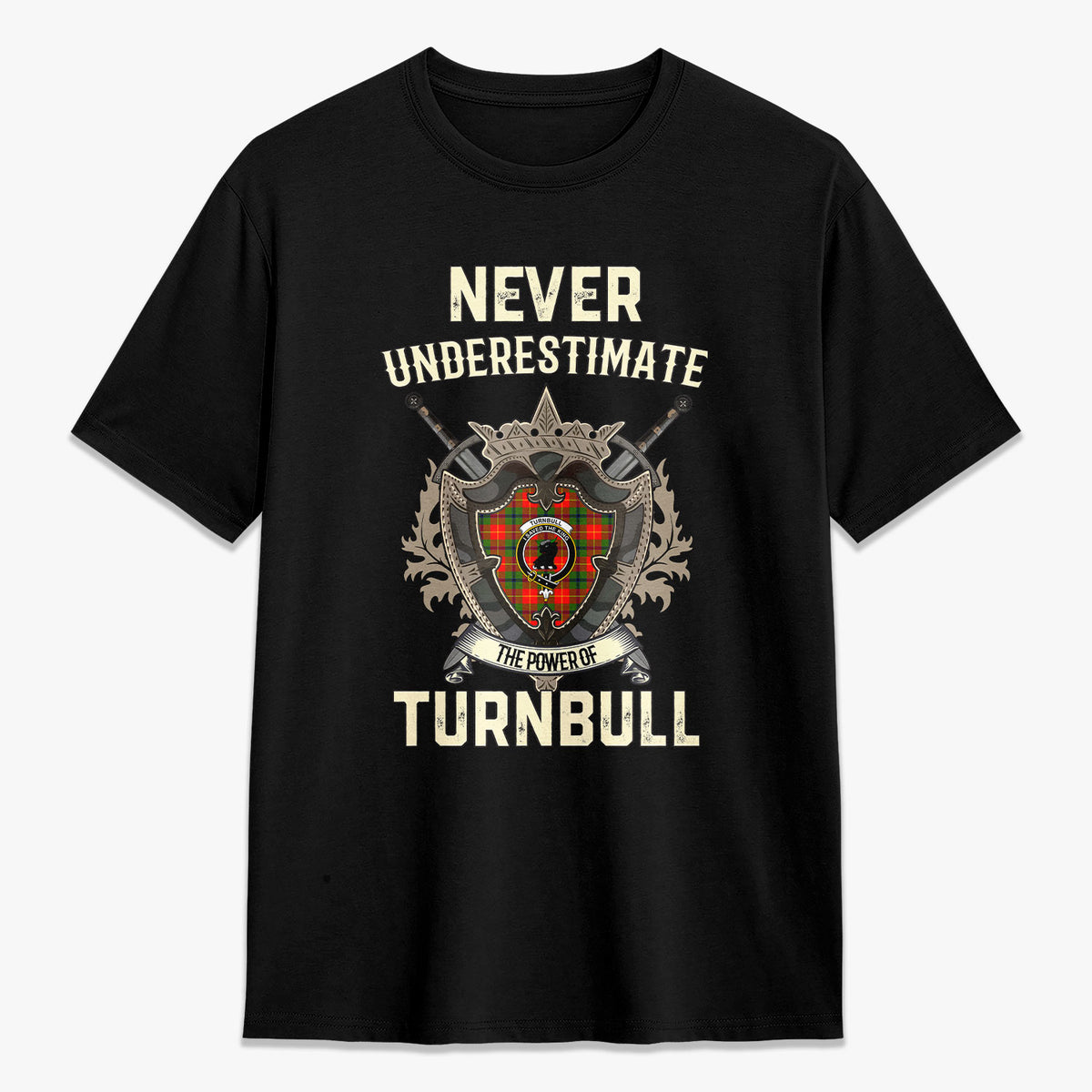Turnbull Dress Tartan Crest 2D T-shirt - Never Underestimate Style
