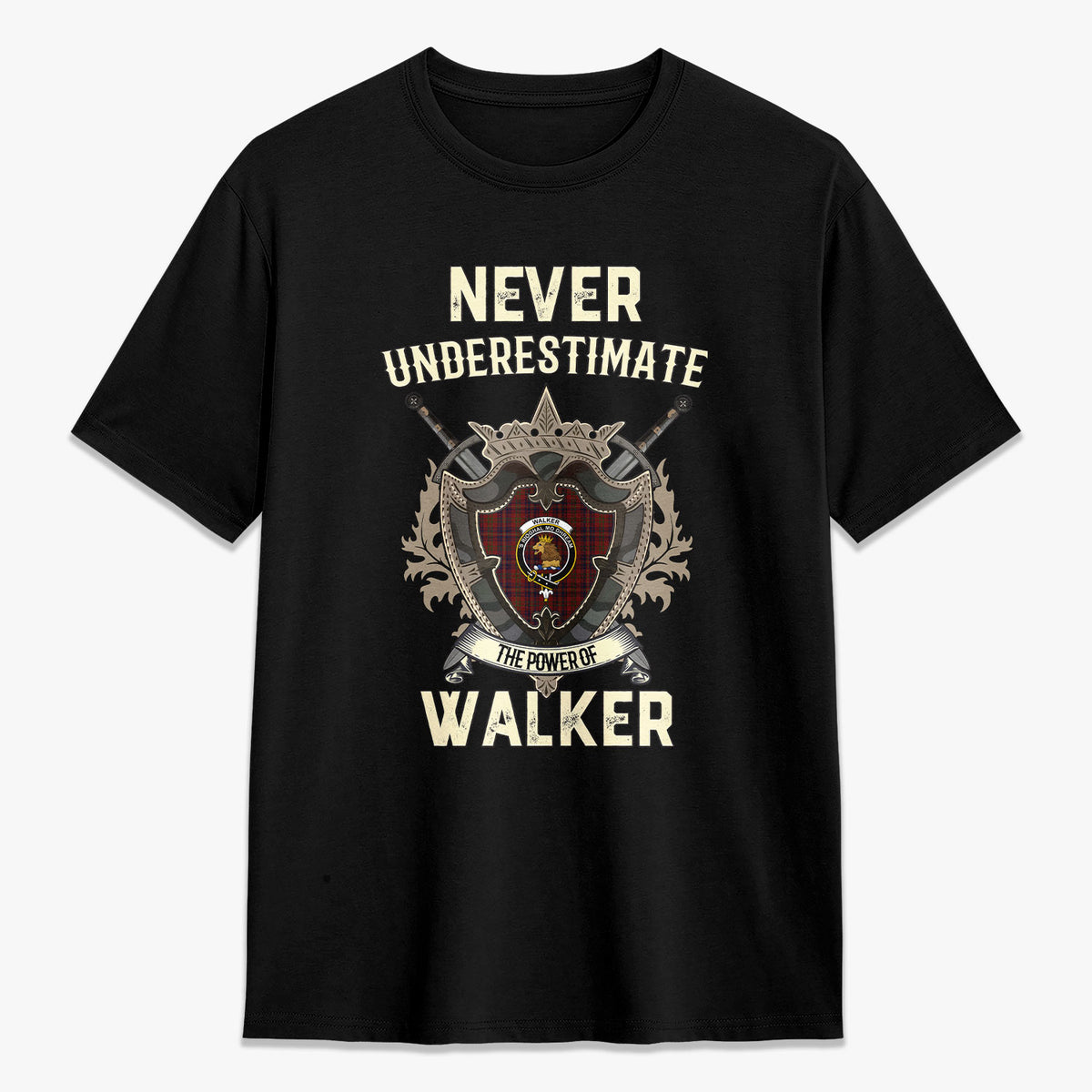 Walker Tartan Crest 2D T-shirt - Never Underestimate Style