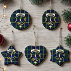 Lammie Tartan Crest Christmas Ceramic Ornament