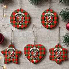 Lennox Tartan Crest Christmas Ceramic Ornament