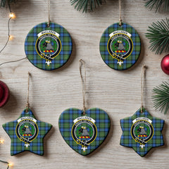 MacLaren Ancient Tartan Crest Christmas Ceramic Ornament